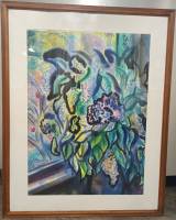 Картина "Начало июня. Сирень" цикл Ингерманландия, Игорь Сафронов, бумага, акварель, 700*900мм, рама