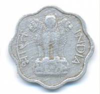 (№1967km13.3) Монета Индия 1967 год 2 Paise (Тип оружия, второй - международный)