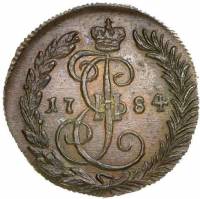 (1784, КМ) Монета Россия-Финдяндия 1784 год 1/2 копейки   Деньга Медь  UNC