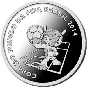  Монета Бразилия 2014 год 50     Биметалл (Серебро - Ниобиум)  UNC