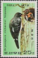 (1978-118) Марка Северная Корея "Белобрюхая желна (4)"   Дяттлы III Θ