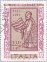 (№1975-1498) Марка Италия 1975 год "Джованни Пьерлуиджи да Палестрина", Гашеная