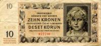 (№1942P-8b) Банкнота 1942 год "10 Koruacute;n"