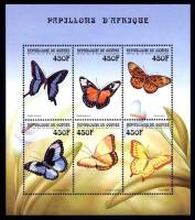 (№1999-2604) Лист марок Республика Гвинея 1999 год "Мини-Лист Бабочки Мино 260409", Гашеный