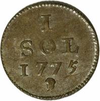 (№1775km6) Монета Люксембург 1775 год 1 Sol