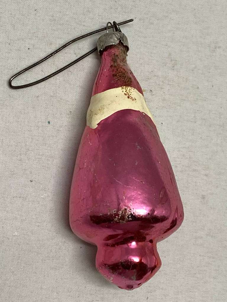 Елочная игрушка дед мороз стекло СССР