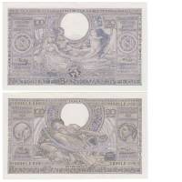 1943 Банкнота Бельгия 1943 год 100 франков Альберт I   UNC