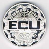 (№1991) Монета Нидерланды 1991 год 25 Ecu (Серебряный Юбилей Королевы Беатрикс Принц Клаус)
