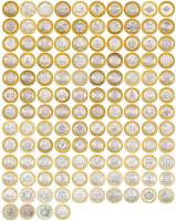 2000-2020 124 монеты по 10 рублей биметалл Набор монет Россия Все по монетным дворам кроме ЧАП   VF