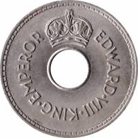 (№1936km6) Монета Фиджи 1936 год 1 Penny