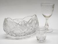 Конфетница Бокал и Стопка хрусталь алмазная резка СССР