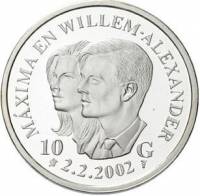 () Монета Ниделандские Антильские острова 2002 год 10  ""   Биметалл (Серебро - Ниобиум)  UNC