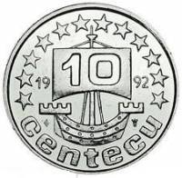 (№1992) Монета Нидерланды 1992 год 10 Ecu cent (Земля цветов)
