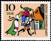 (1967-083) Марка Германия (ГДР) "Сказка (2)"    Фольклор II O