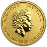 (,) Монета Австралия 2015 год 5 долларов   Биметалл (Платина - Золото)  UNC