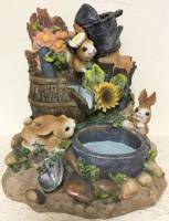 Декоративный фонтан "Зайчата" (сост. на фото)