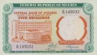 (№1968P-10b) Банкнота Нигерия 1968 год "5 Shillings"