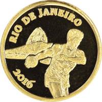 () Монета Республика Конго 2016 год 100 франков КФА ""  Биметалл (Платина - Золото)  UNC