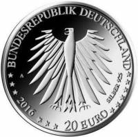 (№2016) Монета ФРГ 2016 год 20 Euro (Гримм)