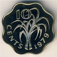 (№1974km10) Монета Свазиленд 1974 год 10 Cents