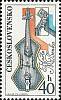 (1974-028) Марка Чехословакия "Скрипка" ,  III Θ