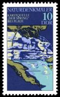 (1977-005) Марка Германия (ГДР) "Источник"    Памятники природы II Θ
