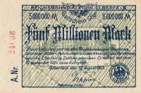 (№1923P-S1190) Банкнота Германия 1923 год "5,000,000 Mark"