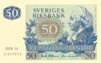 (,) Банкнота Швеция 1976 год 50 крон "Густав III"   UNC