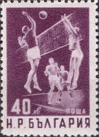 (1950-035a) Марка Болгария "Перф. лин. 10¾"   Спорт III O