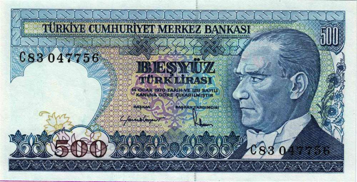() Банкнота Турция 1983 год 500  &quot;&quot;   UNC