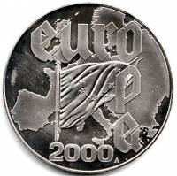 (2000) Монета Либерия 2000 год 5 долларов "Единая Европа"  Медь-Никель  PROOF