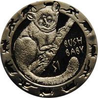 (2008) Монета Сьерра-Леоне 2008 год 1 доллар "Галаго"  Чернение Медь-Никель  UNC