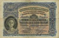 (№1934P-35h.2) Банкнота Швейцария 1934 год "100 Franken/Francs/Franchi" (Подписи: Sarasin  Schnyder 