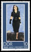 (1988-083) Марка Германия (ГДР) "Мадмуазель Ивон"    Макс Лингнер II Θ