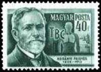 (1954-056) Марка Венгрия "Фригис фон Кораний"    Ученые II Θ