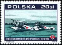 (1988-031) Марка Польша "Санитарный самолет"    70 лет независимой республике III Θ