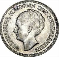 () Монета Нидерланды (Голландия) 1921 год 12  ""   Биметалл (Серебро - Ниобиум)  UNC
