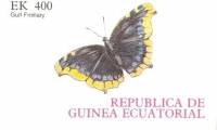 (№1977-266) Блок марок Экваториальная Гвинея 1977 год "Рябчик Agraulis залива vanillae", Гашеный