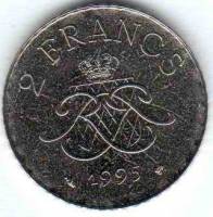(№1995km166) Монета Монако 1995 год 2 Francs