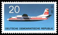 (1969-096) Марка Германия (ГДР) "АН-24"    Авиация II Θ