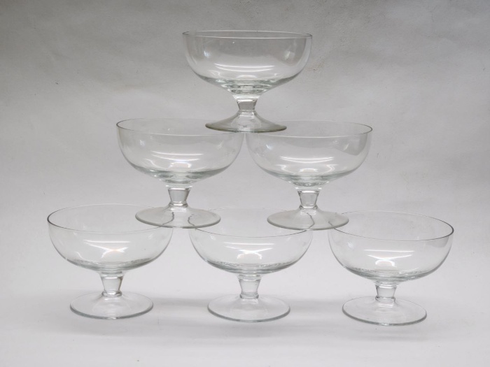 Креманки широкие прозрачное стекло 6 штук 