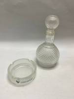 Набор графин и пепельница стекло (состояние на фото)