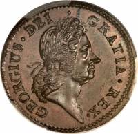 (№1722km116) Монета Ирландия 1722 год frac12; Penny