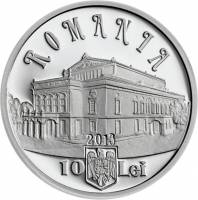 () Монета Румыния 2013 год 10  ""   Биметалл (Серебро - Ниобиум)  AU