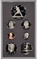 (1992s, 7 м.) Набор США 1992 год  Годовой набор  PROOF