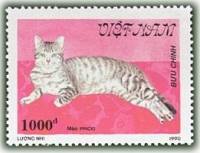 (1990-048) Марка Вьетнам "Присио"    Кошки III O
