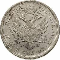 () Монета Польша 1819 год 2  ""   Биметалл (Серебро - Ниобиум)  UNC
