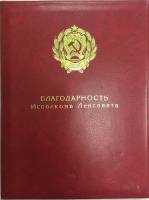 Благодарность за спортивные высокие показатели Селезневой Л. Ю., 1988 г. (сост. на фото)