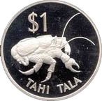 () Монета Токелау 1980 год 1  ""   Биметалл (Серебро - Ниобиум)  UNC