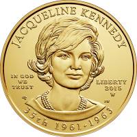 (037w) Монета США 2015 год 10 долларов "Жаклин Кеннеди" 2015 год  PROOF
